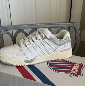K-Swiss SI-18 White and Gray Sneakers